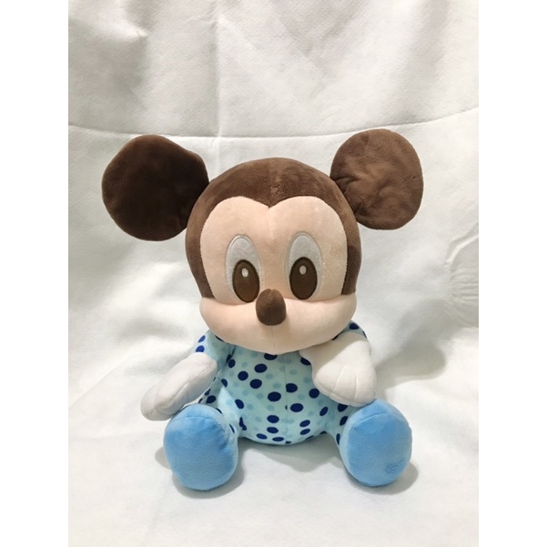 二手-Mickey Mouse baby米奇寶寶 Disney 迪士尼 天空藍 娃娃 玩偶 填充玩具 華航玩具