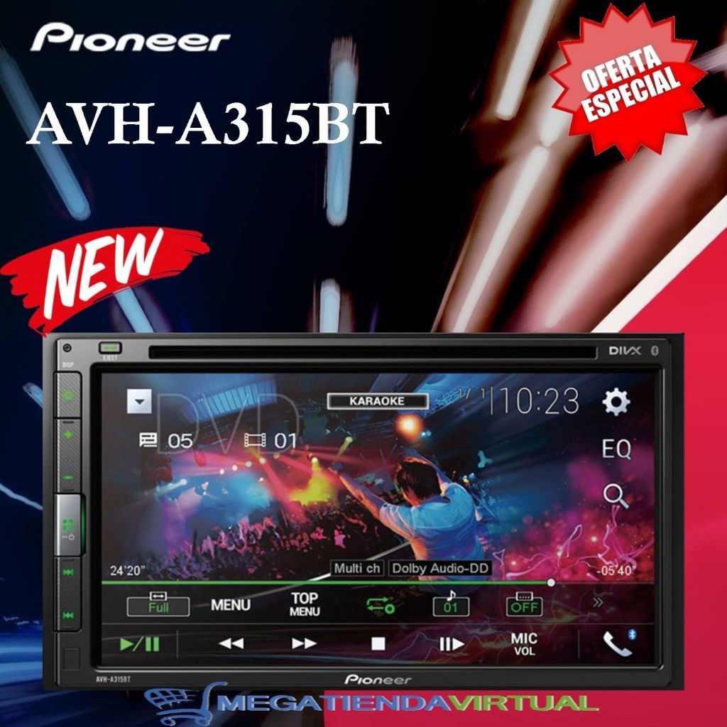 --【Pioneer】先鋒 6.8吋 AVH-A315BT 車用螢幕 藍芽 iPhone/Android 公司貨