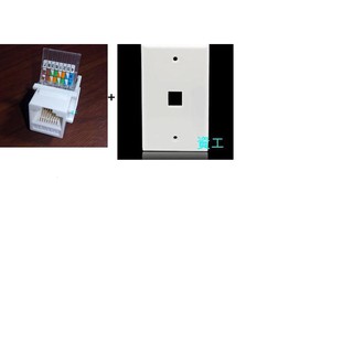 省錢 整組 CAT.5E CAT.6E 網路插座(8P8C)+專用面板 免工具安裝 電腦 資訊插座 壁插 RJ45