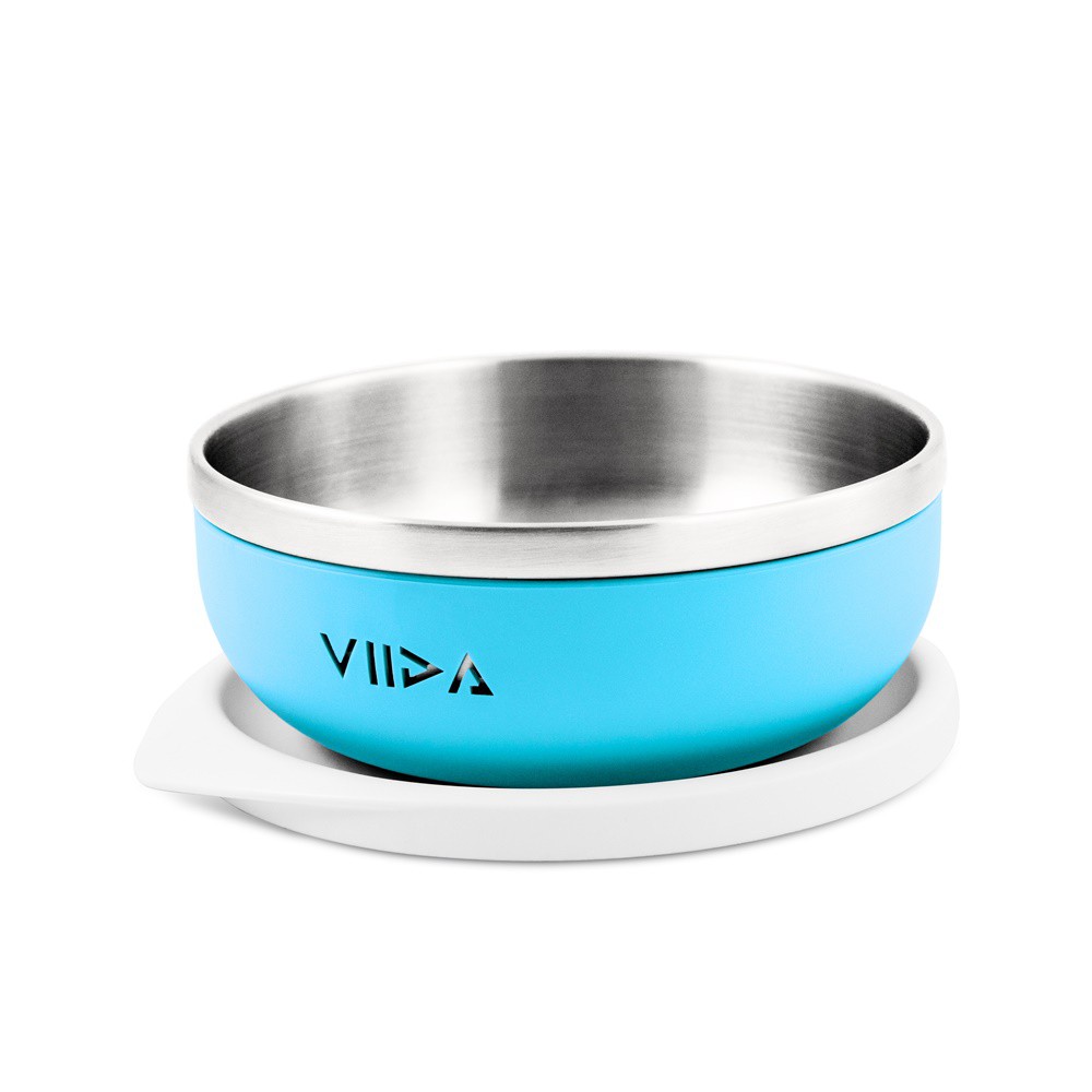 VIIDA — Soufflé 抗菌不鏽鋼餐碗 -寶貝藍