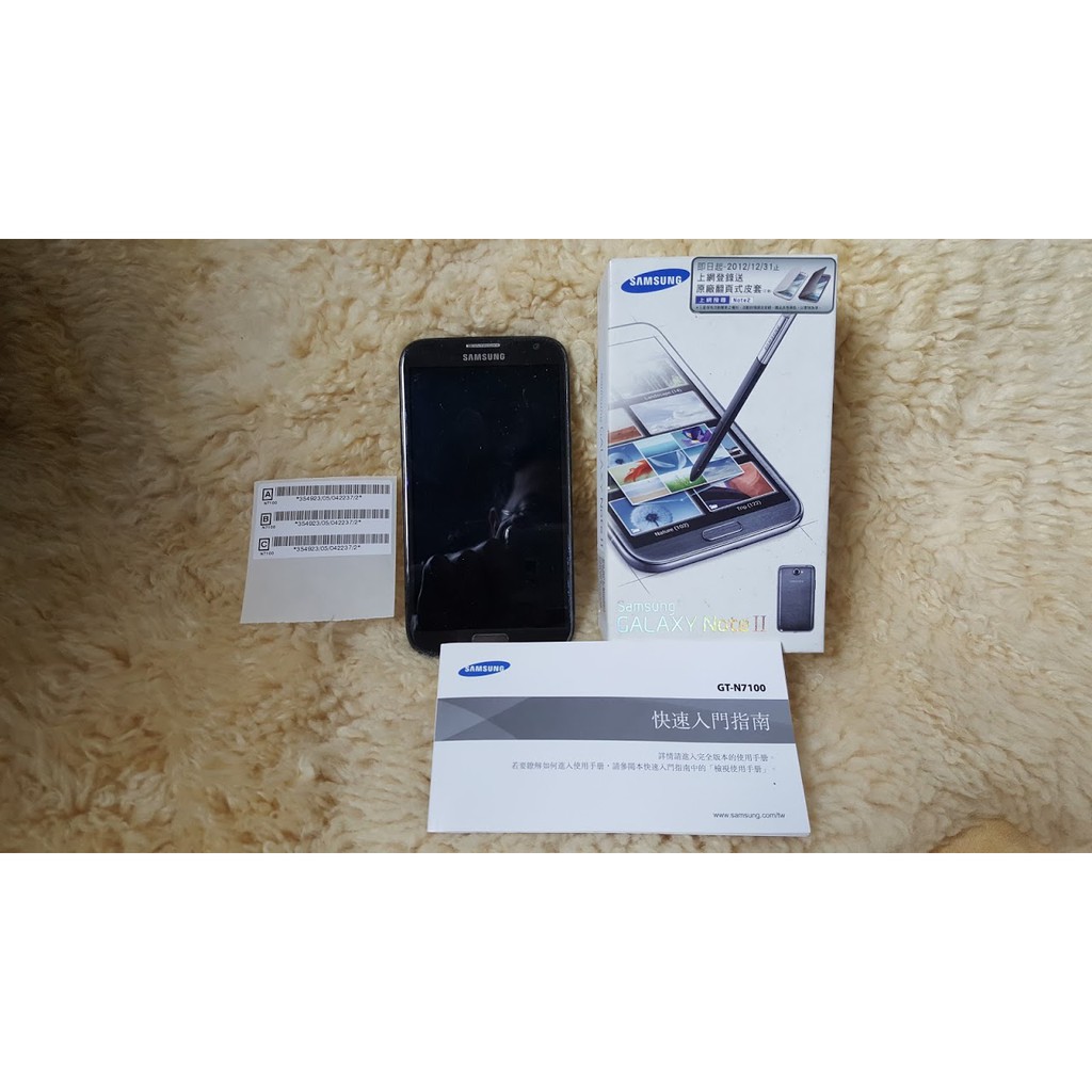 SAMSUNG Galaxy Note II GT-N7100 32G 5.5寸手機 黑色 零件維修 拆件 殺肉機