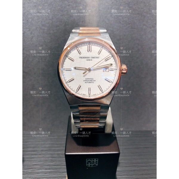 康斯登 FREDERIQUE CONSTANT  HIGHLIFE  天文台認證機械腕錶 白金FC-303V4NH2B