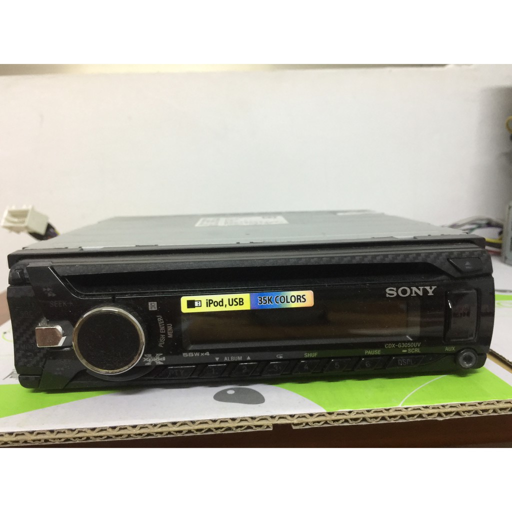 二手2013 Sony CDX-G3050UV 汽車音響主機 CD/MP3/WMA/FM/AM/USB播放，含線組