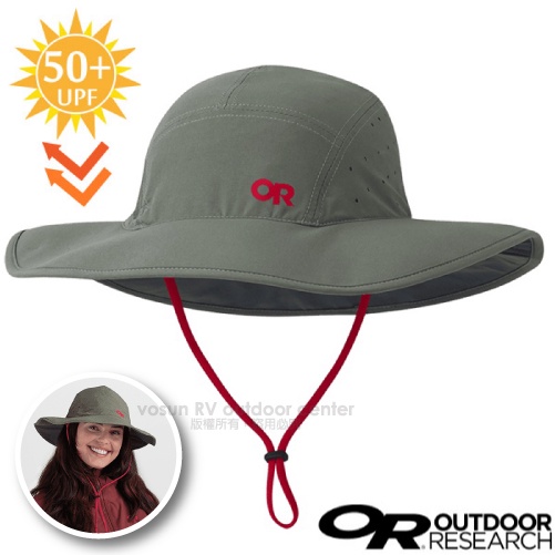 【美國 Outdoor Research】Equinox Sun Hat超輕抗UV透氣大盤健行圓盤帽/279909 卡其