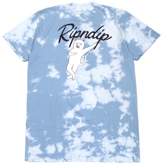 RIPNDIP RELAX TEE 跩貓 渲染藍 短袖T恤 中指貓 台灣總代理-ALL