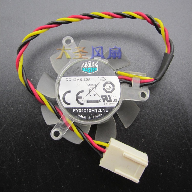 HK04*CoolerMaster FY04010M12LNB 顯卡風扇 12V 0.20A 主板3P插頭