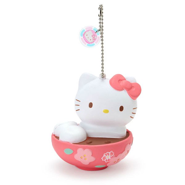 SANRIO Hello Kitty  mochi mochi造型玩偶吊鍊(KITTY紅豆湯)和菓子系列