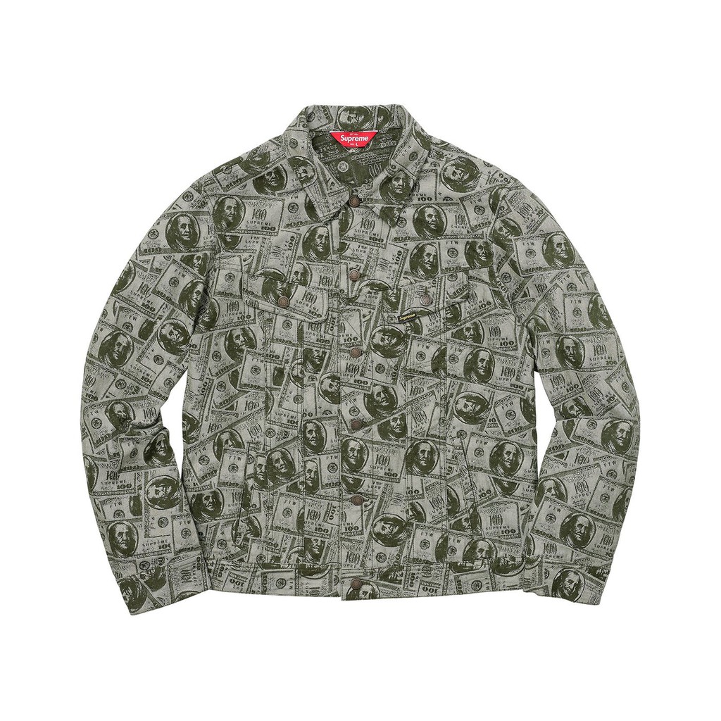 Supreme 100 Dollar Bill Trucker Jacket