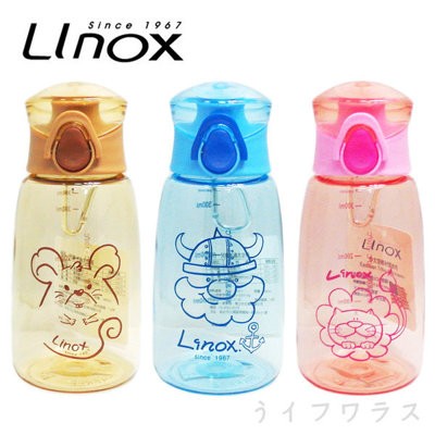 Linox 兒童卡通運動強力 彈蓋太空瓶 直飲式水壺 冷水壺 運動水壺 380ml