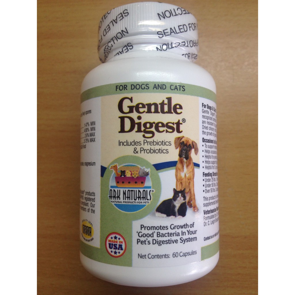 現貨ark Naturals 60顆天然犬貓益生菌犬貓腸胃的好幫手gentle Digest 消化益生菌 蝦皮購物