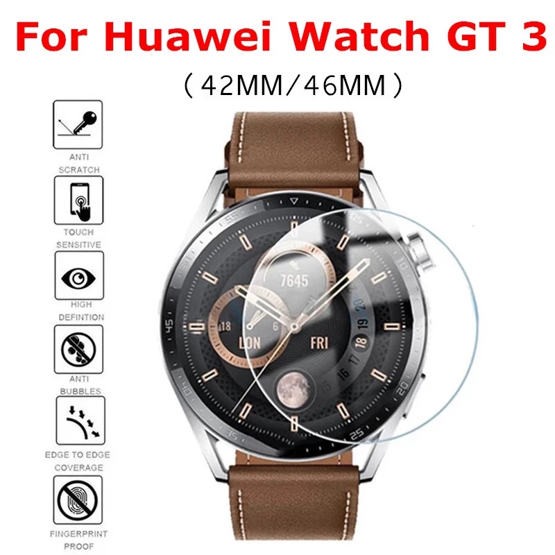 適用於華為Watch GT3 46MM手錶保護膜 GT Runner鋼化玻璃屏幕保護膜 運動手錶 9H 透明保護膜