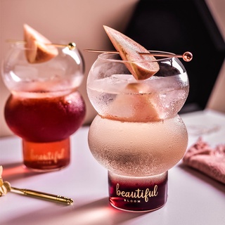 玻璃杯 水杯 北歐簡約大號飲品優格杯早餐杯 咖啡雞尾酒水杯熱飲玻璃水培花瓶綠蘿 創意水杯 小眾設計