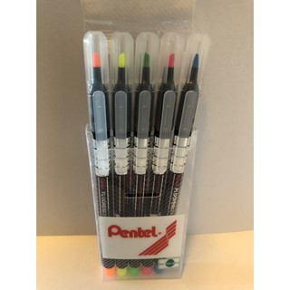 Pentel 飛龍牌 / 水性螢光筆 / 一組（5支入），單支 / S512-5 / 橘、黃、青綠、粉、藍