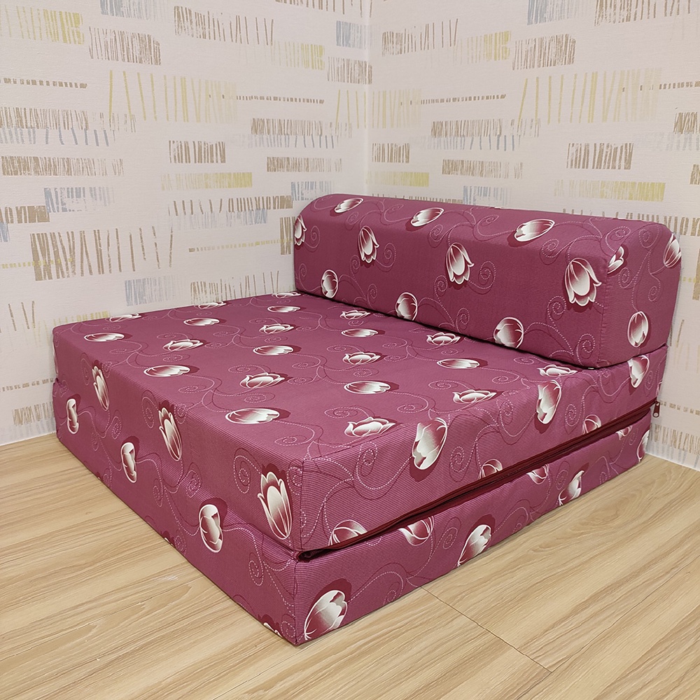 台灣製造 多功能10CM便攜型透氣小紅沙發床 沙發椅 床墊 和室椅 嬰兒床墊 SUMMER