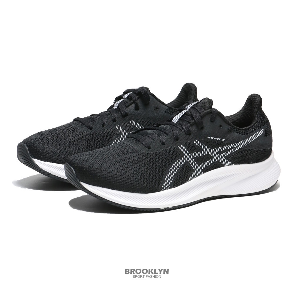 ASICS 慢跑鞋 PATROT 13 黑白 寬楦 輕量 運動鞋 女 (布魯克林) 1012B382001