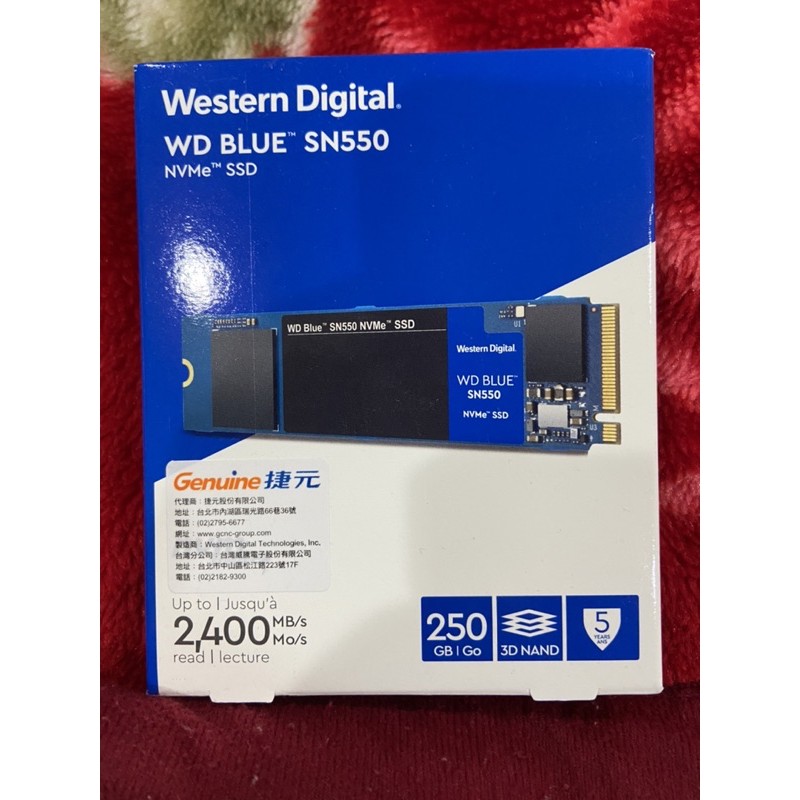 WD威騰 SN550 250GB  M.2/SSD固態硬碟/五年保
