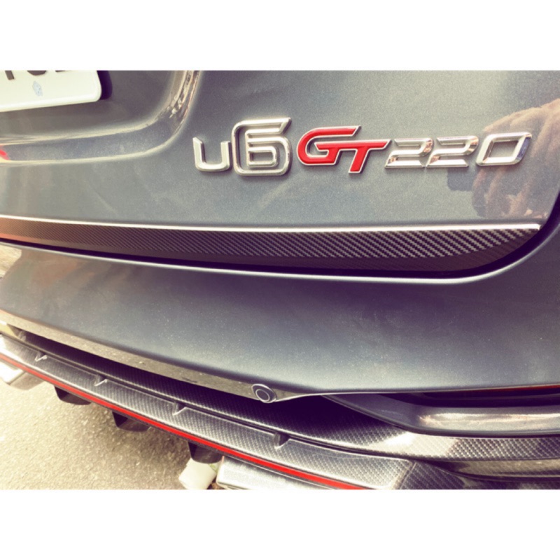 🎉 LUXGEN 納智捷U6 GT GT220 尾門飾條 五D碳纖維 貼膜車貼專用膠膜