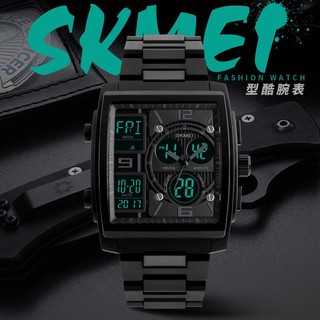 臺灣出貨 時刻美 SKMEI 1274 方形 潮流時尚防水男士電子錶 多功能戶外運動學生手錶