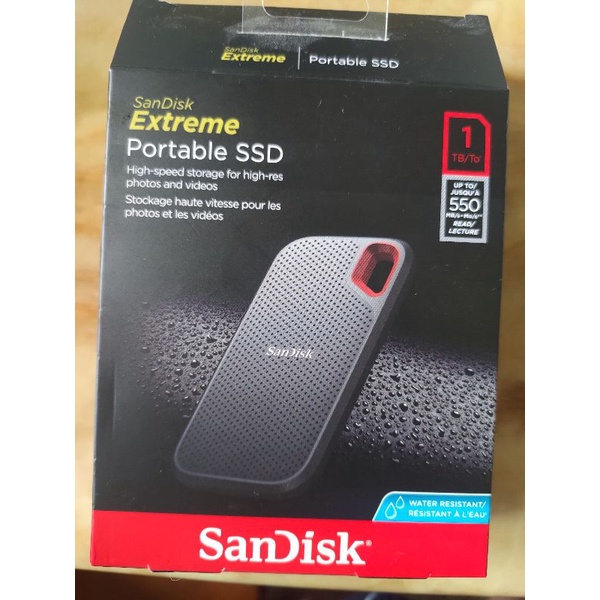 免運 二手-保固還有2年多 SanDisk E60 Portable SSD 1T 1TB 行動固態硬碟