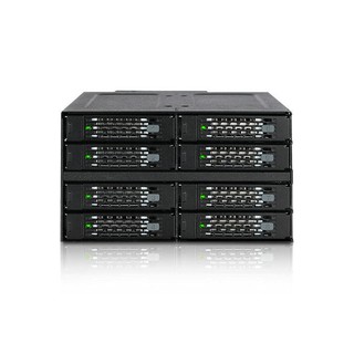 MB508SP-B 8層式2.5吋SATA/SAS硬碟/SSD背板模組轉2組 5.25吋裝置空間
