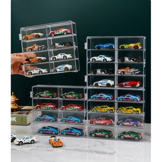 免運汽車模型收納盒 汽車模型展示櫃 玩具車模展示架/透明模型收納架/多美卡收納盒陳列柜 小汽車展示可疊