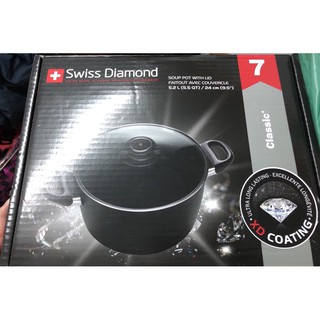 瑞士原裝 Swiss Diamond XD 瑞仕鑽石鍋 24CM雙耳深湯鍋(含鍋蓋)