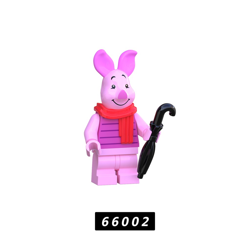 【台中老頑童玩具屋】XP66002 科睿袋裝積木人偶 迪士尼系列 小豬 小熊維尼 女孩系列