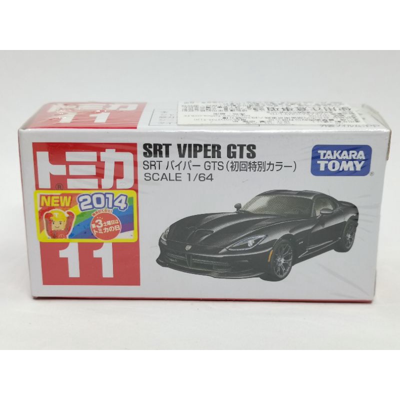 Tomica No. 11 Dodge SRT Viper GTS 道奇 毒蛇 初回 黑色 全新 新車貼紙