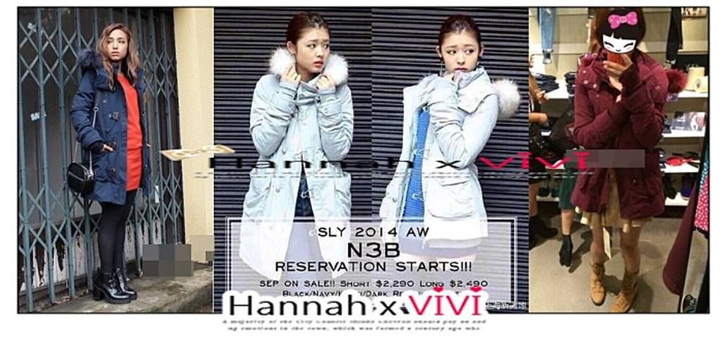 HannahxVIVI 全新 SALE 虧本出清 SLY 高人氣 2014版n3b羊羔絨貉子毛領修身長版羽絨厚實保暖外套