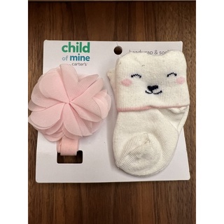 Carter’s baby 0-6個月 襪子+髮飾（彈性）髮帶