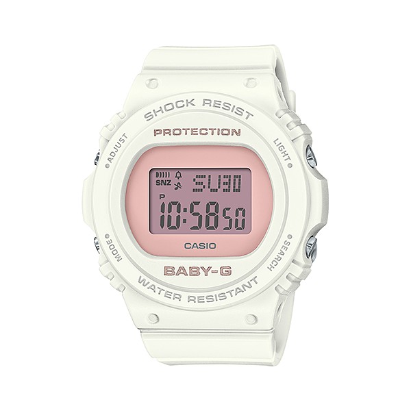 【聊聊甜甜價】CASIO Baby-G BGD-570-7B 簡約粉色調腕錶(白)