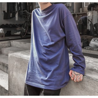 【MAKEA.STYLE】(36245)韓國素面純棉 寬袖薄長TEE 寬鬆版型