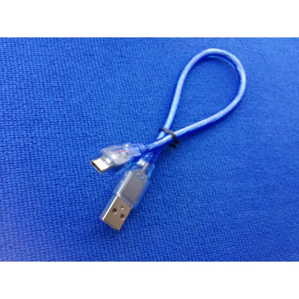 USB2.0 A公轉 Micro 30cm(公分) 傳輸線 訊號線 數據線 透明藍 USB