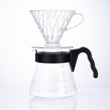 HARIO V60透明濾泡咖啡壺組 二手 8成新  (規格:700ml 產地:日本)