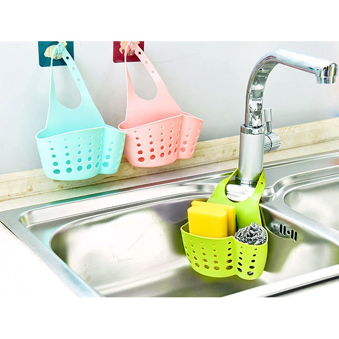 透氣的洗碗機網狀抹布籃 - 塑料籃懸掛式洗碗機, 帶手柄鉤的水槽水龍頭安裝