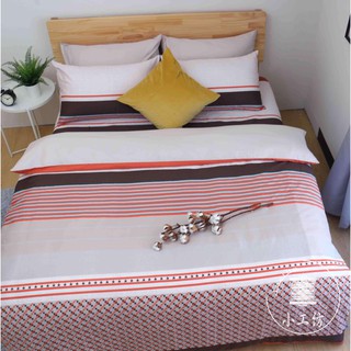 絮暖X幾何-床包兩用被 60支純棉-300織新疆棉(床內束升級加高37cm)
