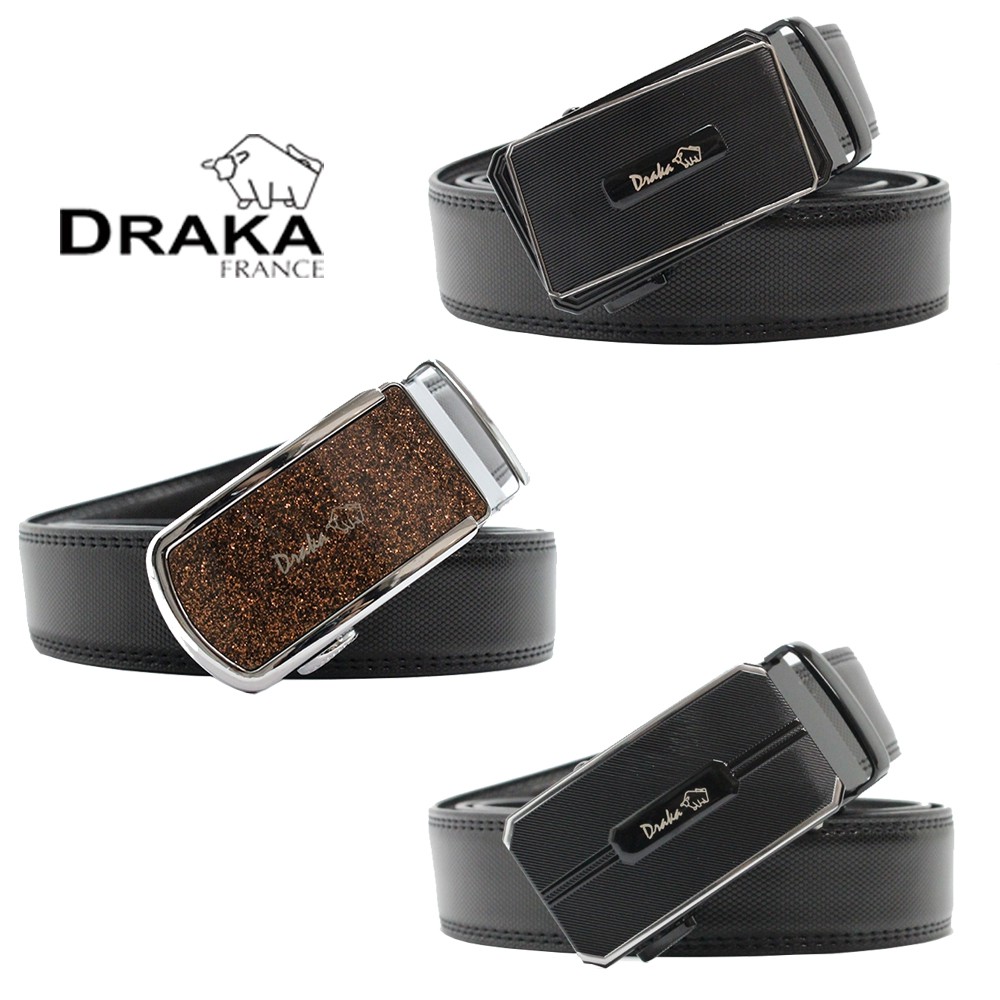DRAKA 達卡 - Dark系列-牛皮自動皮帶-01款/ 02款/ 03款