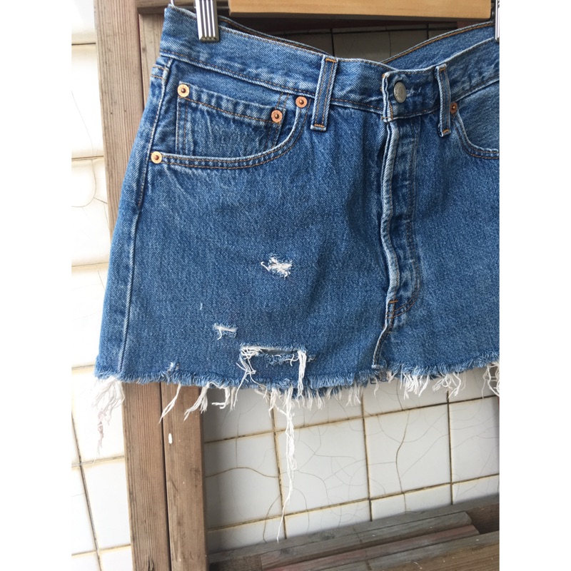 W31 迷你裙 501 自改 Levis 牛仔裙 短裙