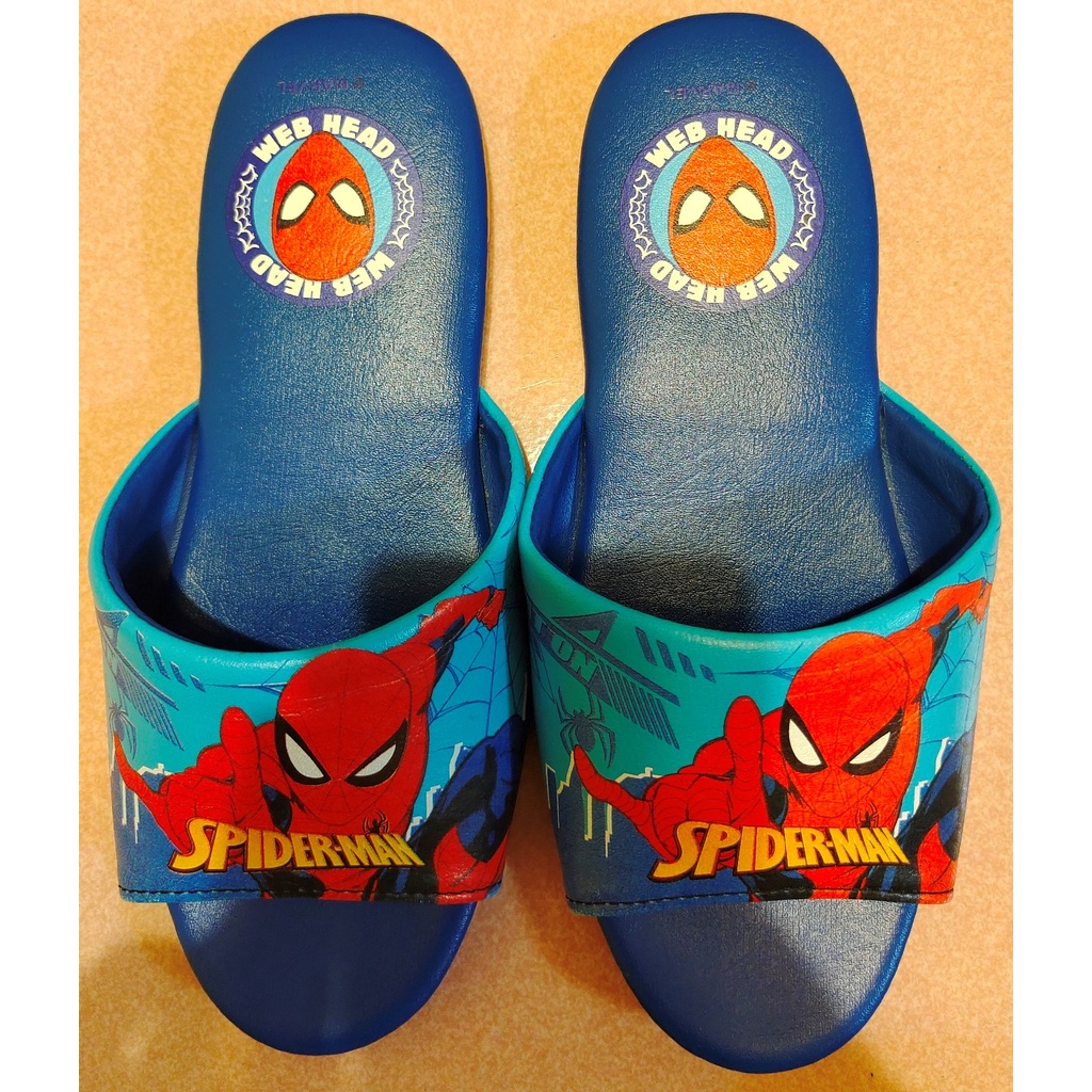 ★二手 便宜賣 蜘蛛人 室內 拖鞋 22號 Spider Man 漫威 鞋內長22公分 蜘蛛人拖鞋