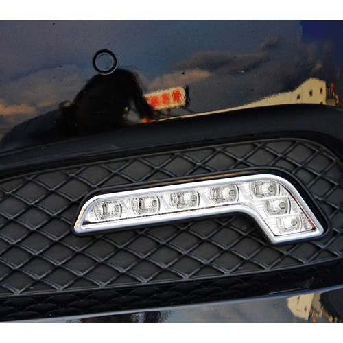 圓夢工廠 Benz 賓士 E W212 E200 E220 E250 E300 E350 前保桿日行燈框 外框飾貼