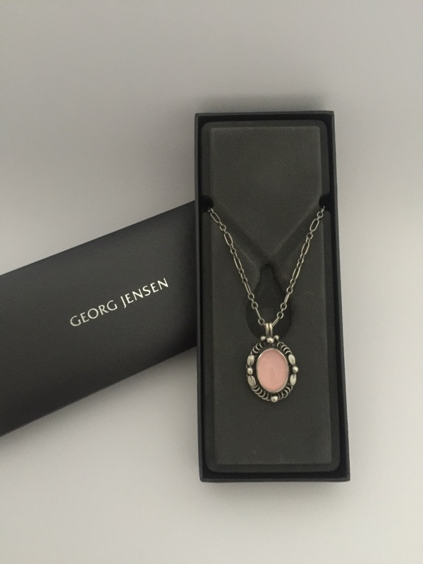 Georg Jensen 喬治傑生1995 復刻1995 15 年度項鍊玫瑰石 蝦皮購物