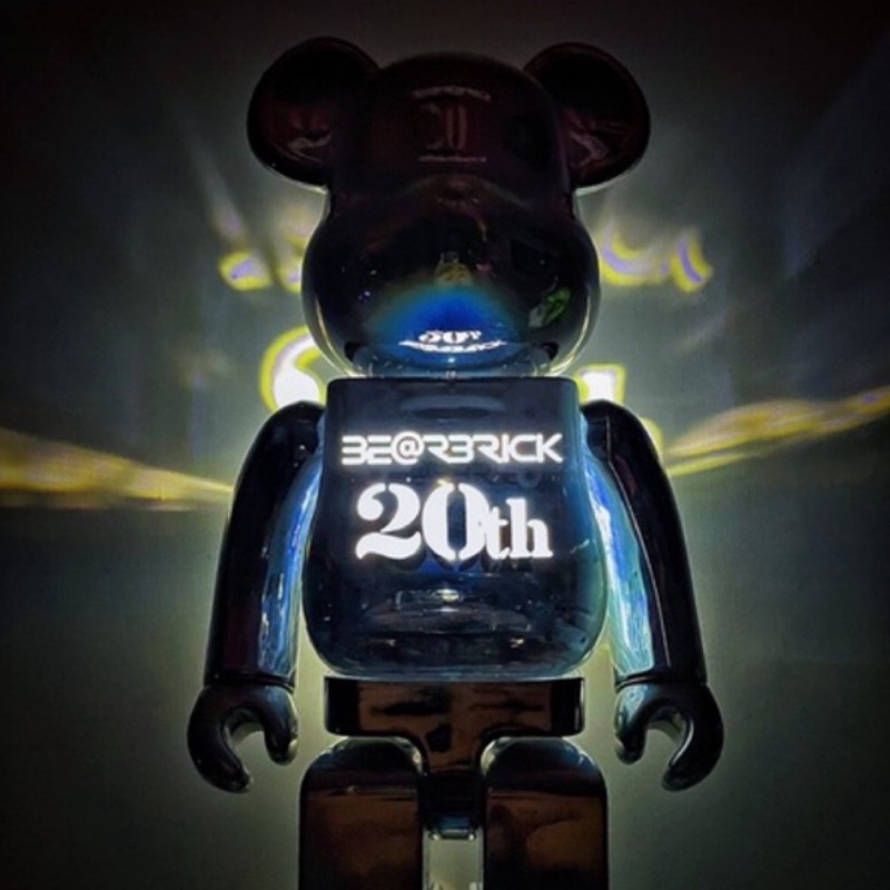 ［正品保證］Be@rbrick 20th 電鍍發光20週年 東京熊展限量 DEEP CHROME 400％ 全新未拆現貨