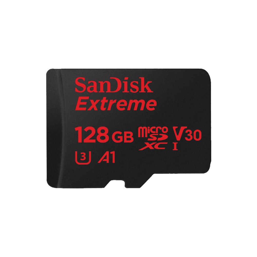 SANDISK EXTREME microSD UHS-I V30 高速記憶卡 100MB/s 128GB 附轉卡