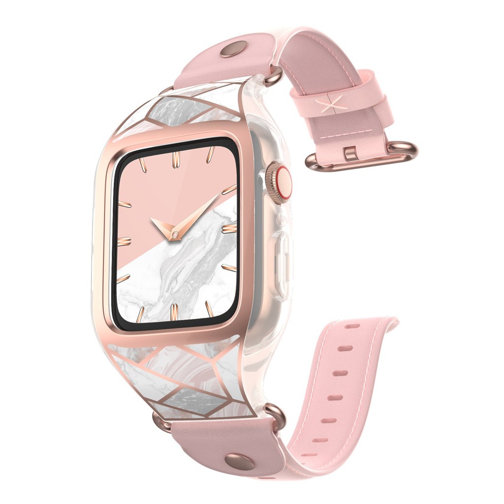 i-Blason Cosmo Apple Watch時尚保護殼+錶帶 適用iWatch4/5/6/SE 44mm保護殼套