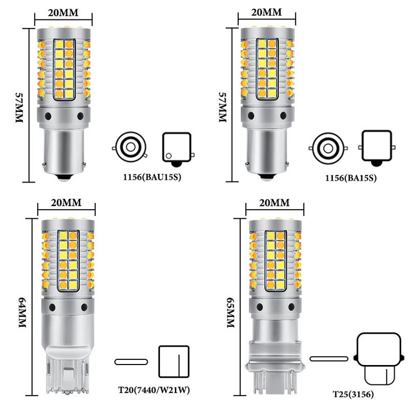 解碼 雙模日行轉向燈 LED P21W PY21W BA15S BAU15S T20 7440 W21W T25 行車燈