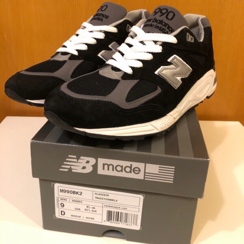 全新真品 美製NB NEW BALANCE M990BK2 990v2 麂皮黑 余文樂 藤原浩 西山徹 NIGO著用