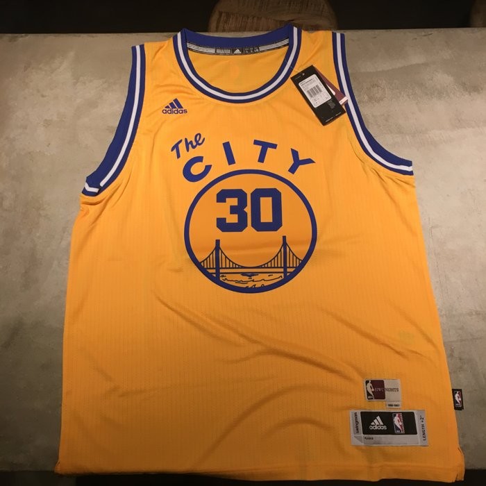 ADIDAS NBA 球衣 金州勇士隊 Stephen Curry 30 CITY 黃 限量 AS8131 L號