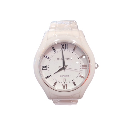 RELAX TIME (RT-35-1M) 經典白陶瓷錶 44mm