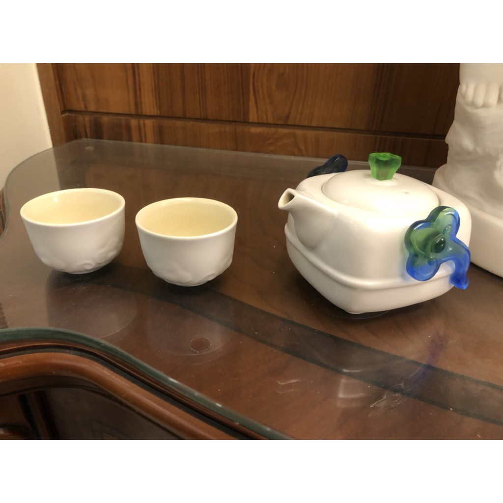 乾唐軒活瓷小茶具套組 (白色) 茶杯 茶壺 (適合當送禮物禮品)