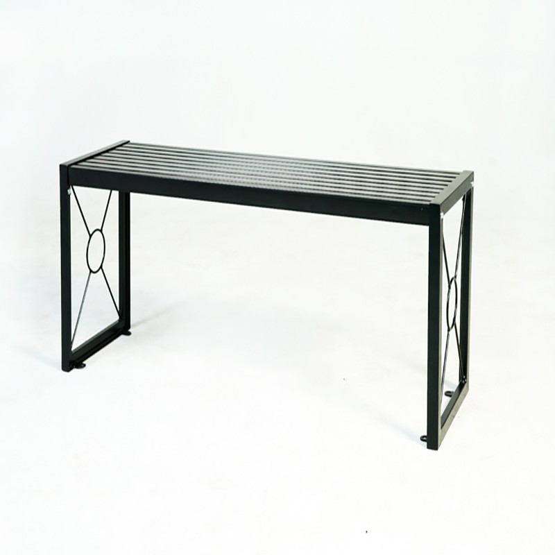 【FU28-1】 鐵製長板凳(黑)  S13110